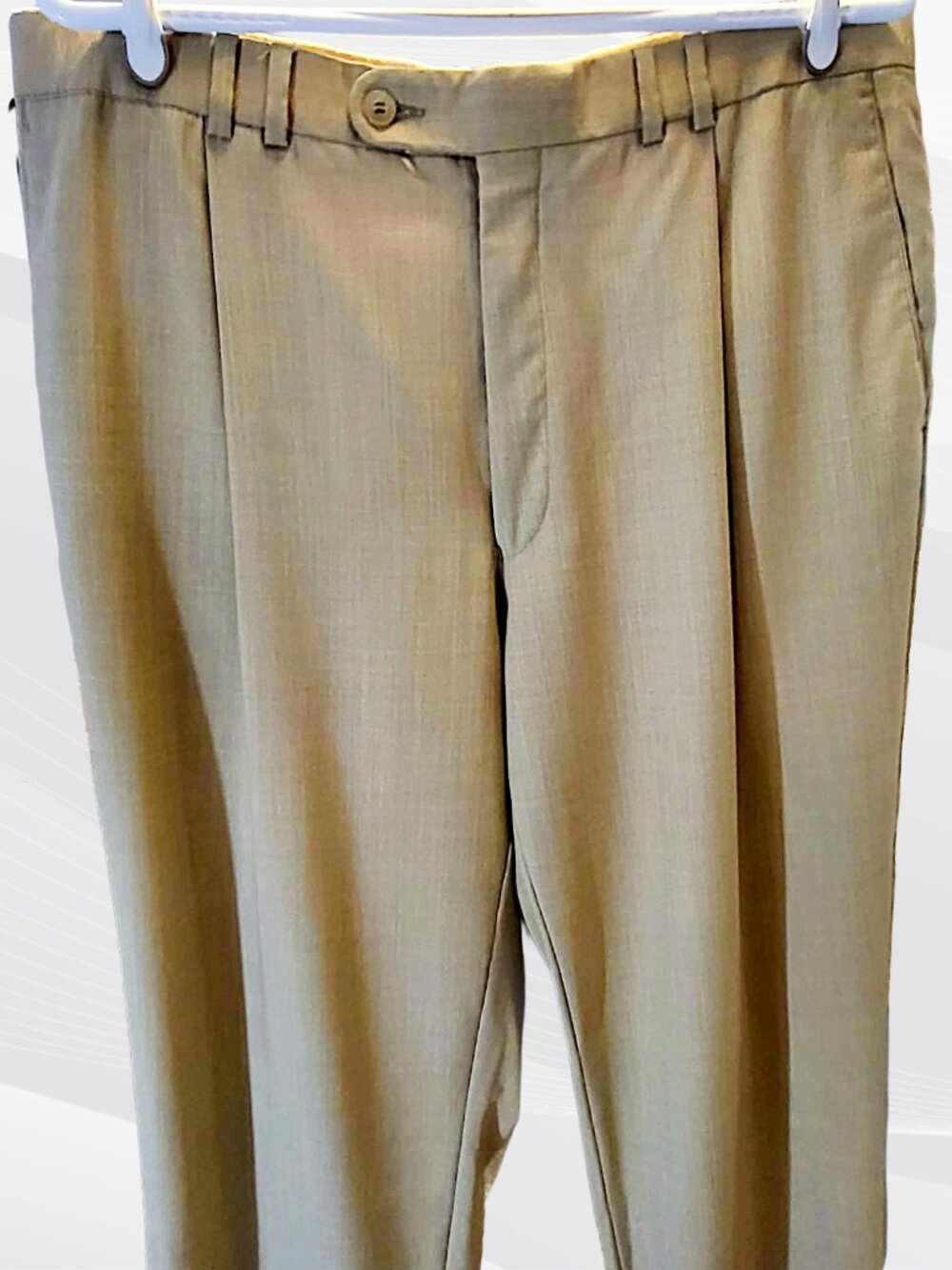 Vintage Jack Victor Prossimo Dress Pants 36 | Beige Pleated Italian Fabric